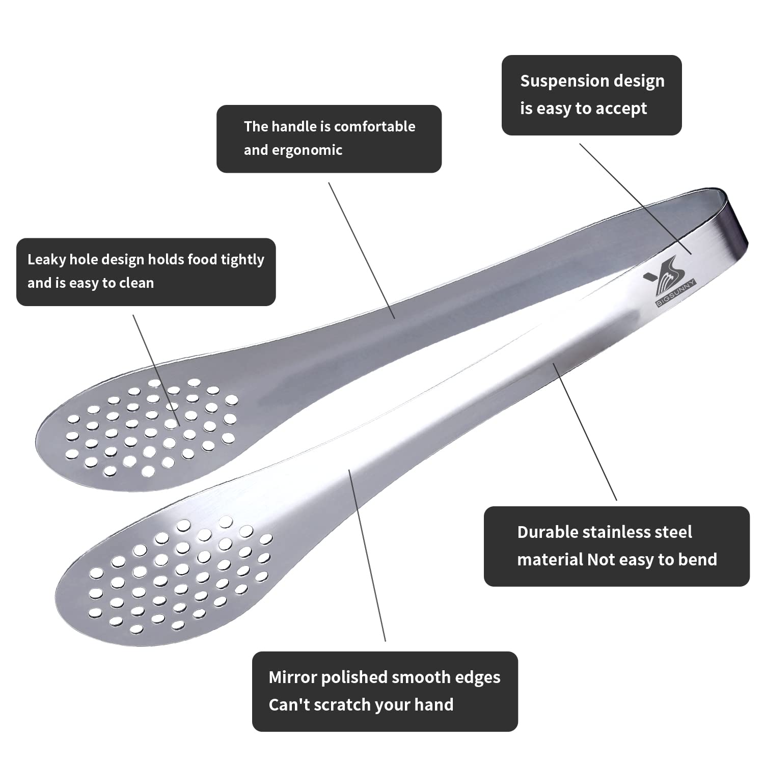 Amazon | MSY BIGSUNNY 7インチ フードサービングトング ステンレス